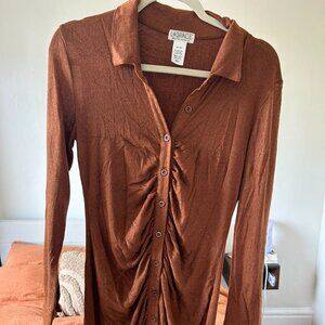 L*Space Scarlett Dress in Rust with Sparkle Size Medium - like new